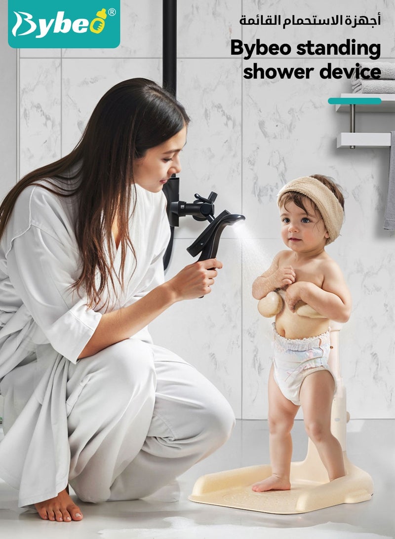 Bybeo 13PCS Baby Bath Support, Baby Bath Tub, Infant Bathtub, Infant Bath Chair, Foldable Baby Bath Stand with Anti-Slip Base, Adjustable Bath Shower Helper with Shower Cap + Shampoo Brush + Shower Cup + Duckling toys *4 + Ocean Balls *5 - Image 5